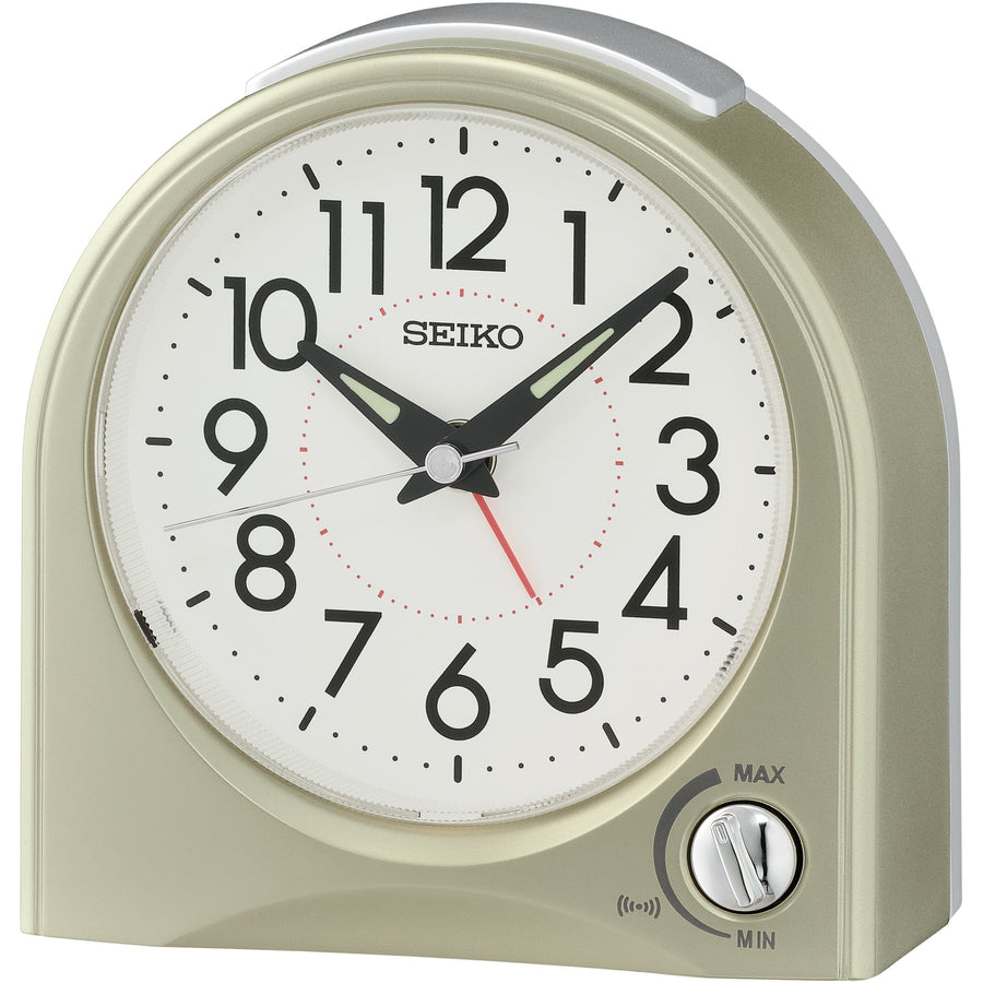 Seiko Dominic Bedside Alarm Clock Gold 12cm QHE204-G 1