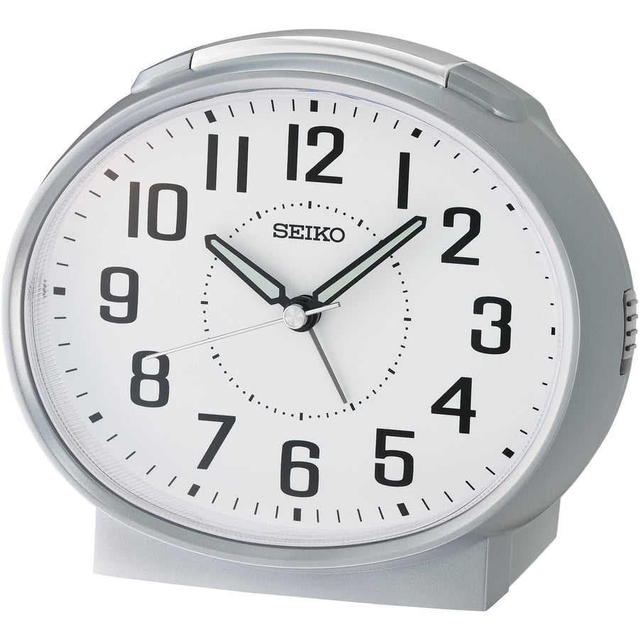 Seiko Fynn Bedside Alarm Clock Silver 13cm QHK059-S 1