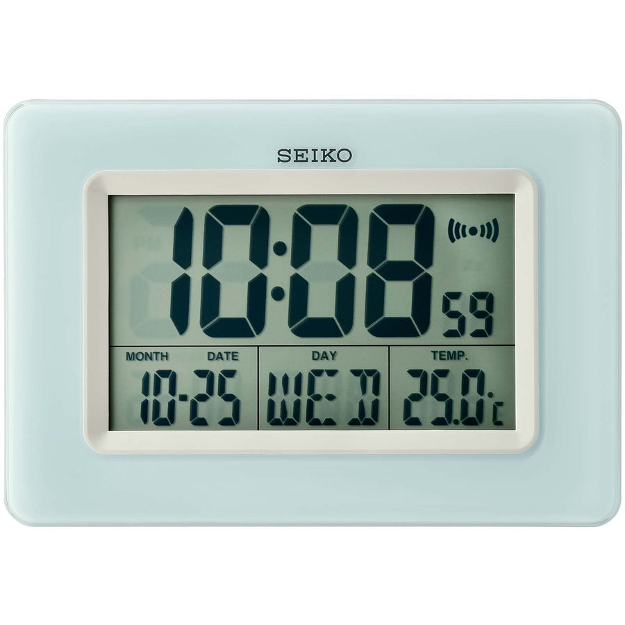Seiko Harlow Digital Alarm Clock Light Blue 25cm QHL058-L 1