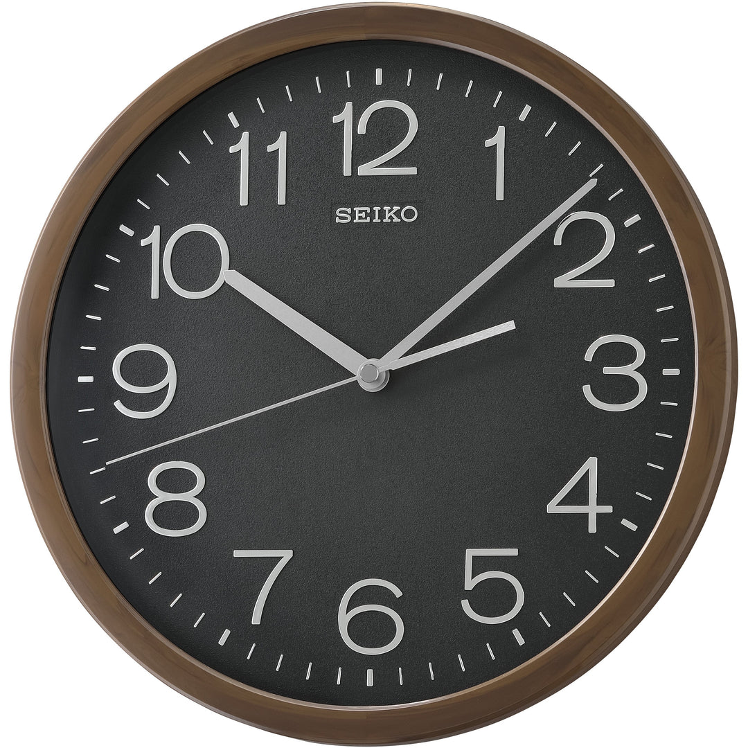 Seiko Harlow Wall Clock Brown Black 31cm QXA808-A 1