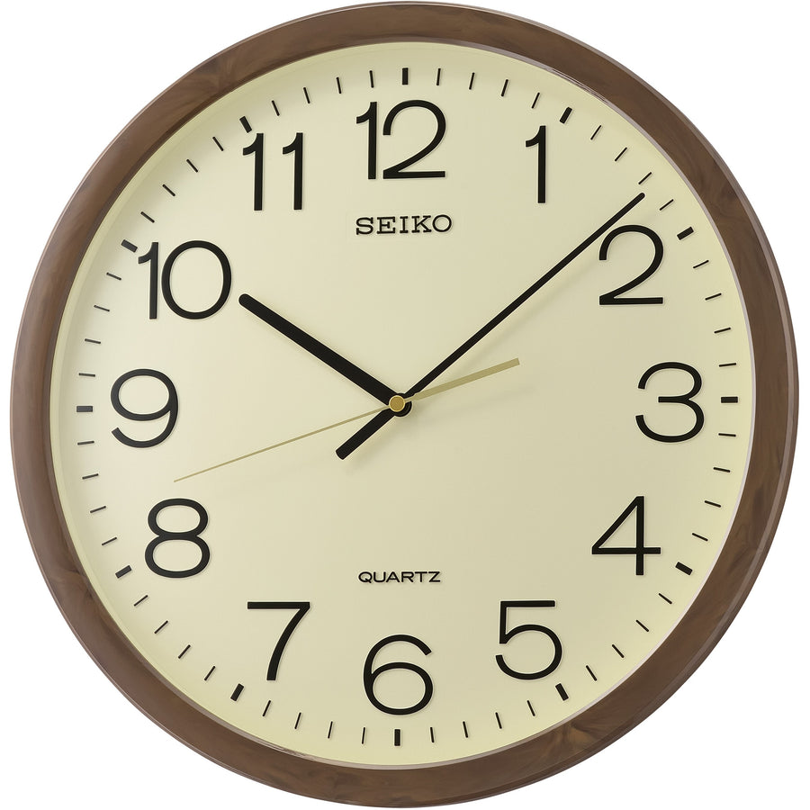 Seiko Harlow Wall Clock Brown Cream 40cm QXA806-B 1