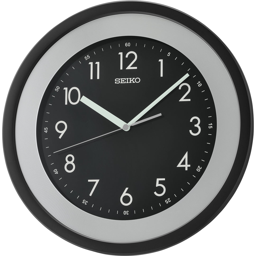 Seiko Hugo Wall Clock Black 36cm QXA812-K 1