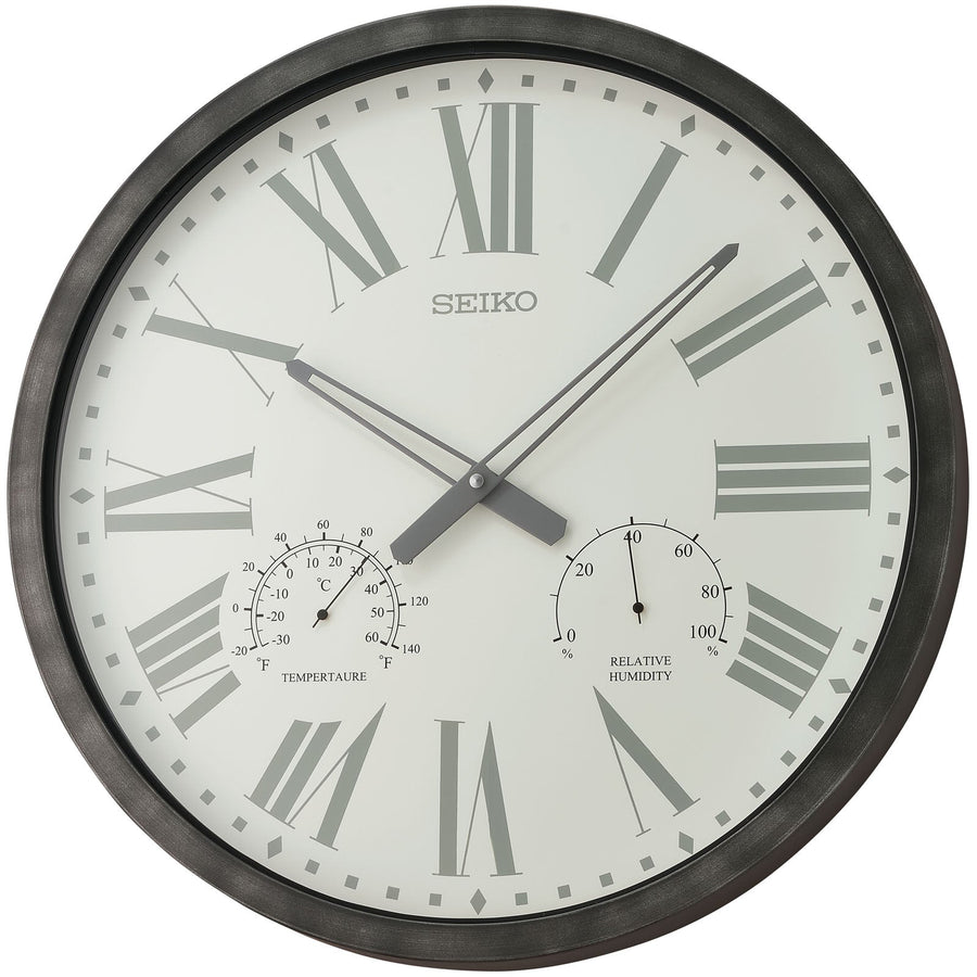 Seiko Isla Temp Hygro Indoor Outdoor Wall Clock 51cm QXA797-K 1