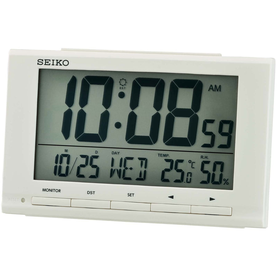 Seiko Kelvin Digital Alarm Clock White 15cm QHL090-W 1