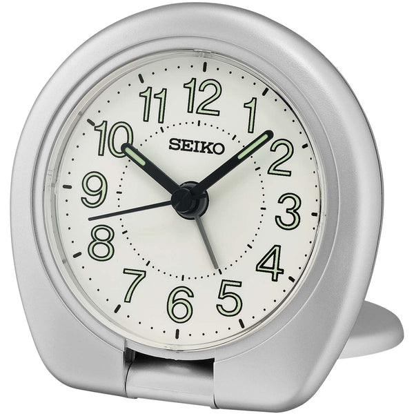 Buy Seiko Kenny Folding Travel Table Alarm Clock Silver White 8cm