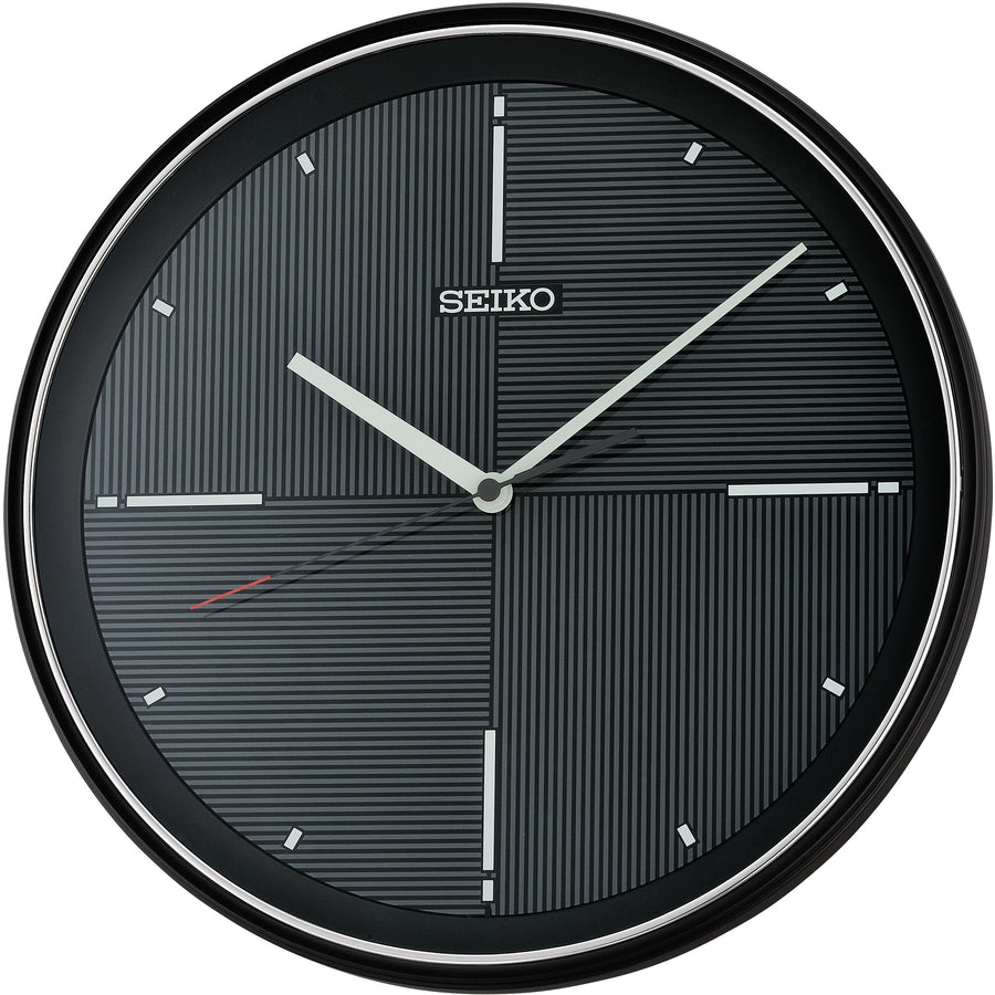 Seiko Lark Contemporary Markers Wall Clock Black 34cm QXA816-K 1