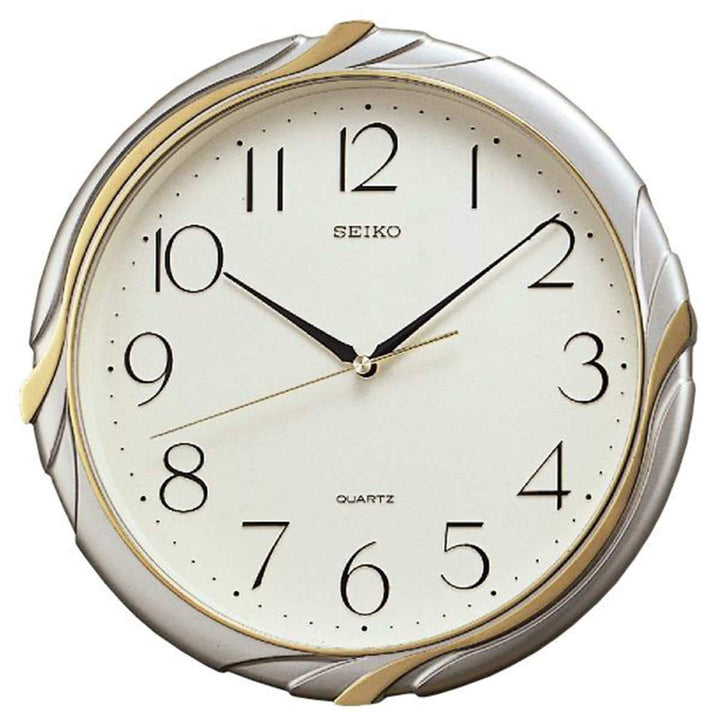 Seiko Mabel Silver and Gold Wall Clock 30cm QXA221-S 1