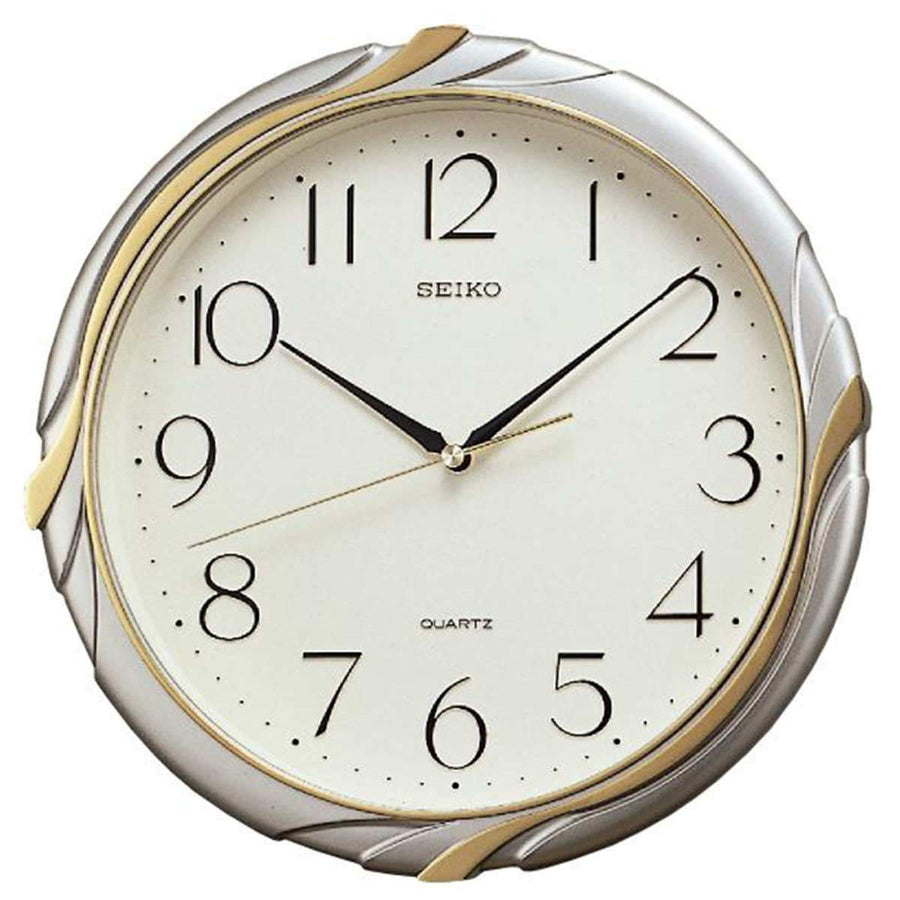 Seiko Mabel Silver and Gold Wall Clock 30cm QXA221-S 1