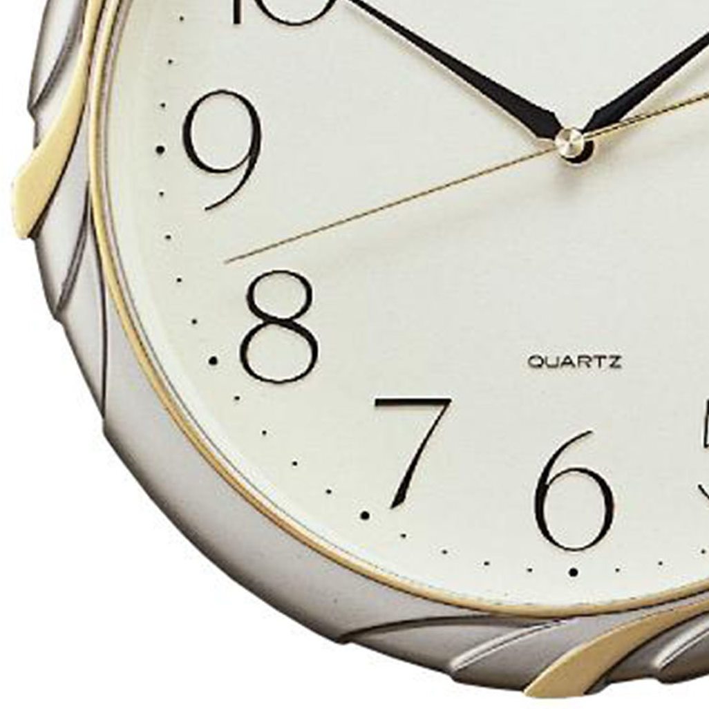 Seiko Mabel Silver and Gold Wall Clock 30cm QXA221-S 3