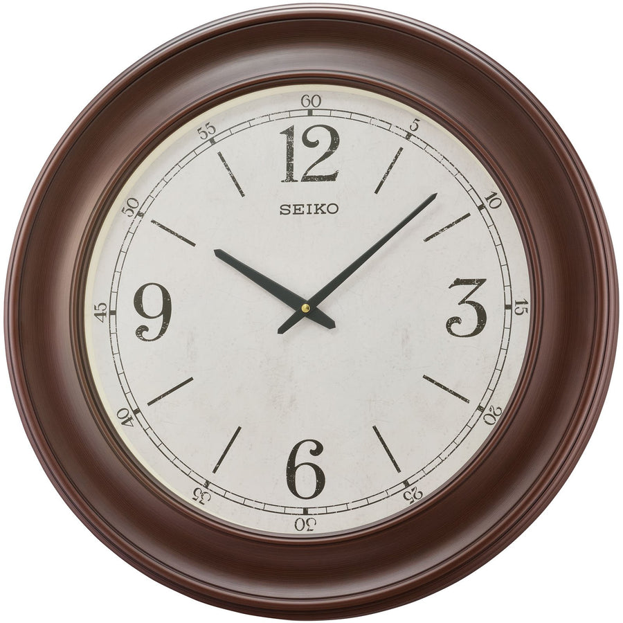Seiko Mara Wall Clock Numbers Dark Brown 57cm QXA773-B 1