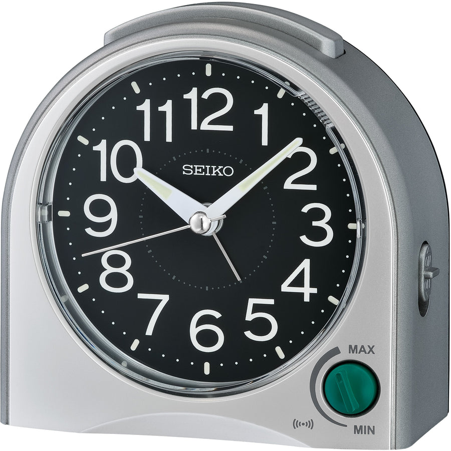 Seiko Marsha Alarm Clock Silver 12cm QHE192-N 1