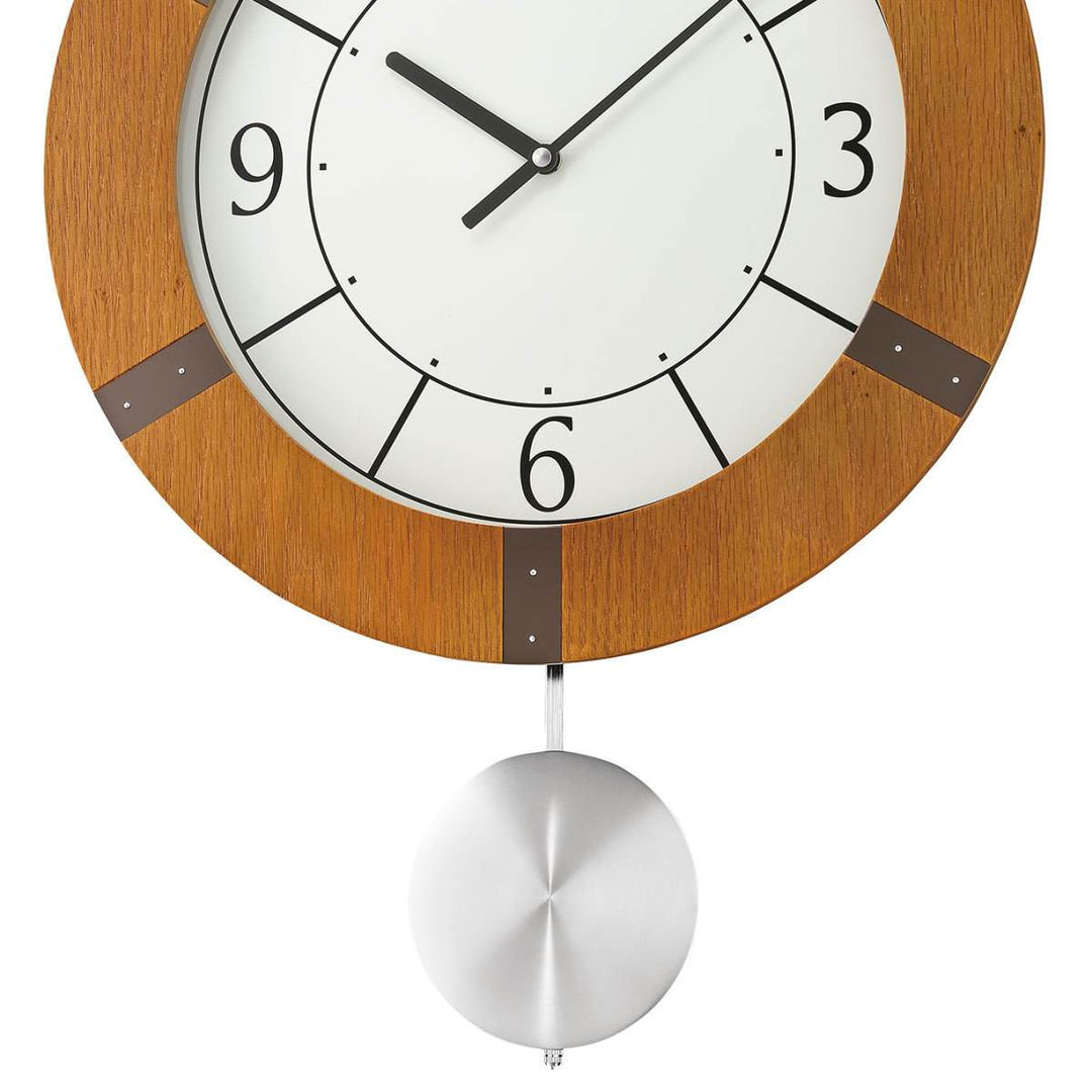 Seiko Mason Wooden Pendulum Wall Clock Light Brown 55cm QXC241-A 3