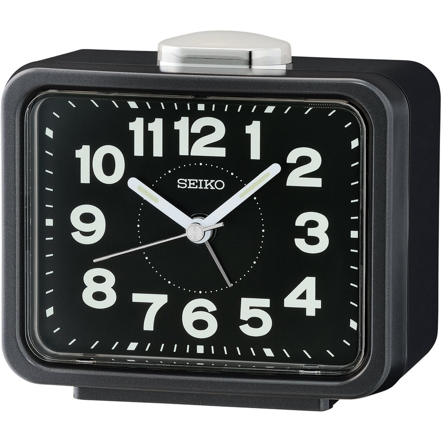 Seiko Mayfair Retro Bedside Alarm Clock Black 11cm QHK062-K 1
