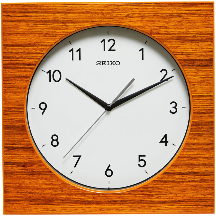 Seiko Miller Square Wooden Wall Clock 30cm QXA766-B 1