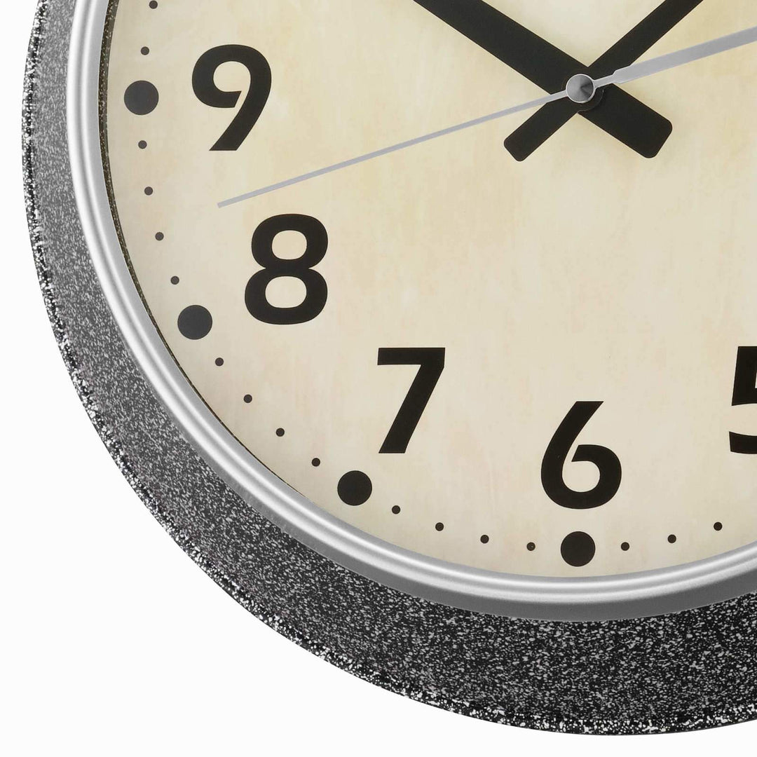 Seiko Mitchell Shiny Stone Pattern Wall Clock Silver 34cm QXA770-J 3