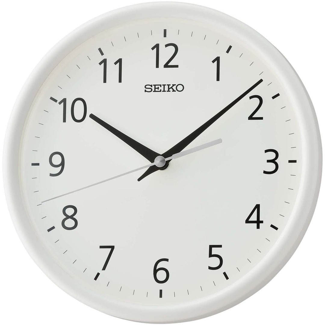 Seiko Nicolai Wall and Desk Clock Matt White 22cm QXA804-W 1