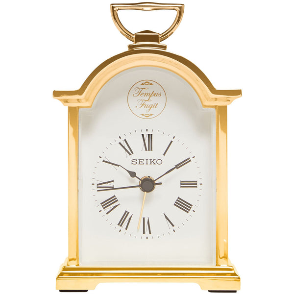Buy Seiko Paxton Gold Metal Carriage Mantel Alarm Clock 11cm – Oh