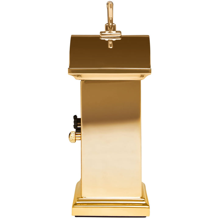 Seiko Paxton Gold Metal Carriage Mantel Alarm Clock 11cm QHE004-G 3
