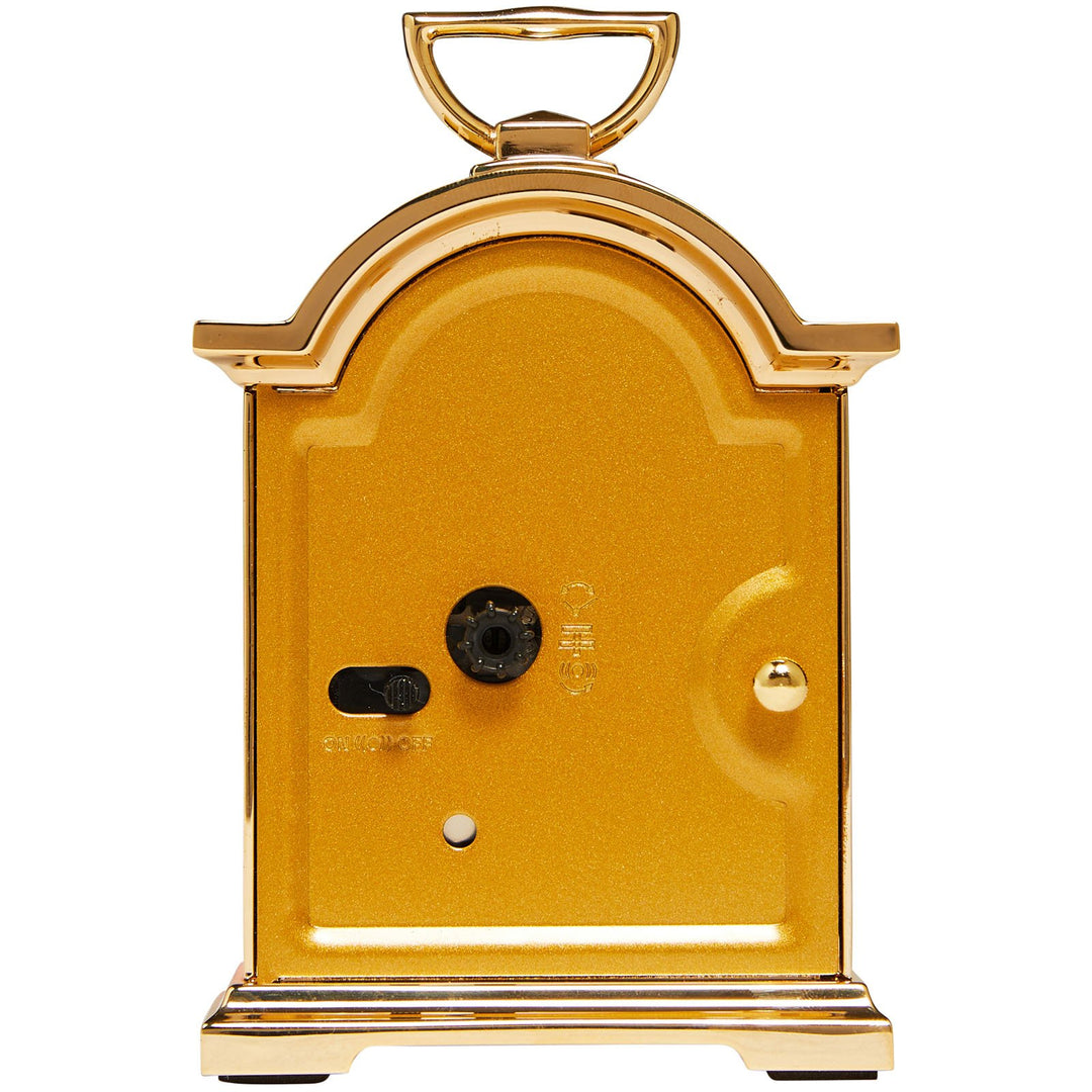 Seiko Paxton Gold Metal Carriage Mantel Alarm Clock 11cm QHE004-G 4