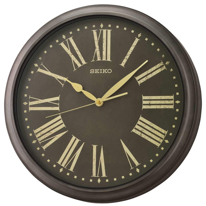 Seiko Peterson Outdoor Wall Clock Antique Black 41cm QXA771-K 1