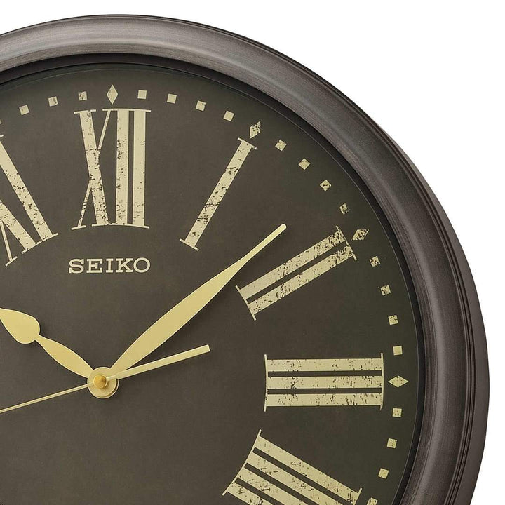Seiko Peterson Outdoor Wall Clock Antique Black 41cm QXA771-K 2