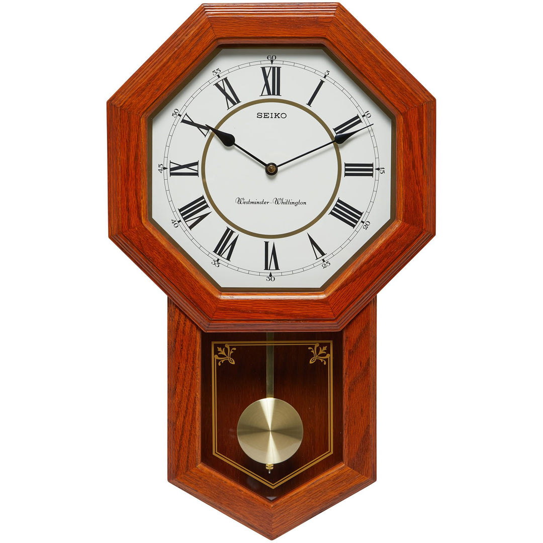 Seiko Raeburn Wooden Pendulum Chiming Wall Clock 54cm QXH110-B 1