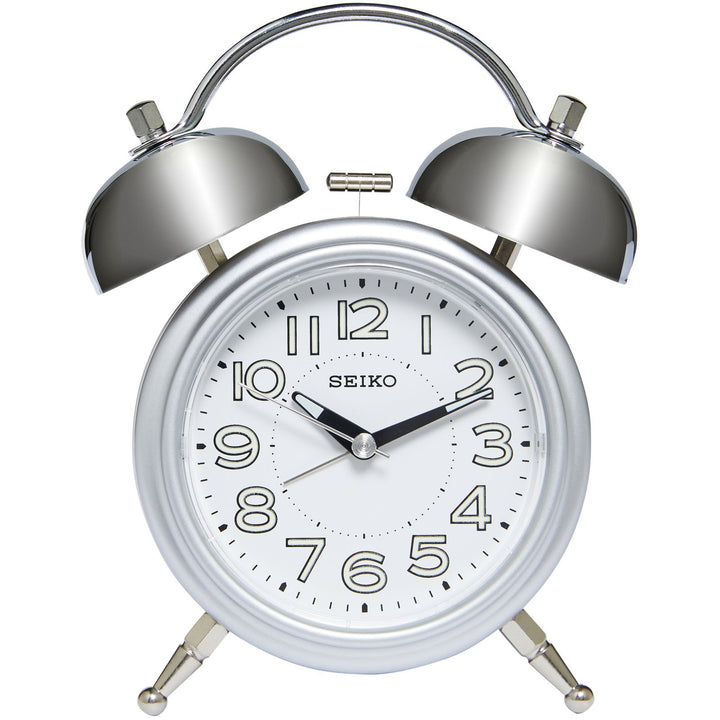 Seiko Rafael Alarm Clock Silver 19cm QHK051-S 2