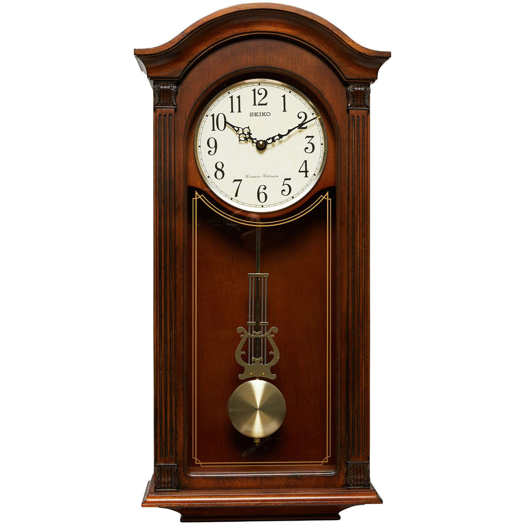 Buy Seiko Ramsey Wooden Pendulum Chiming Wall Clock 63cm Online