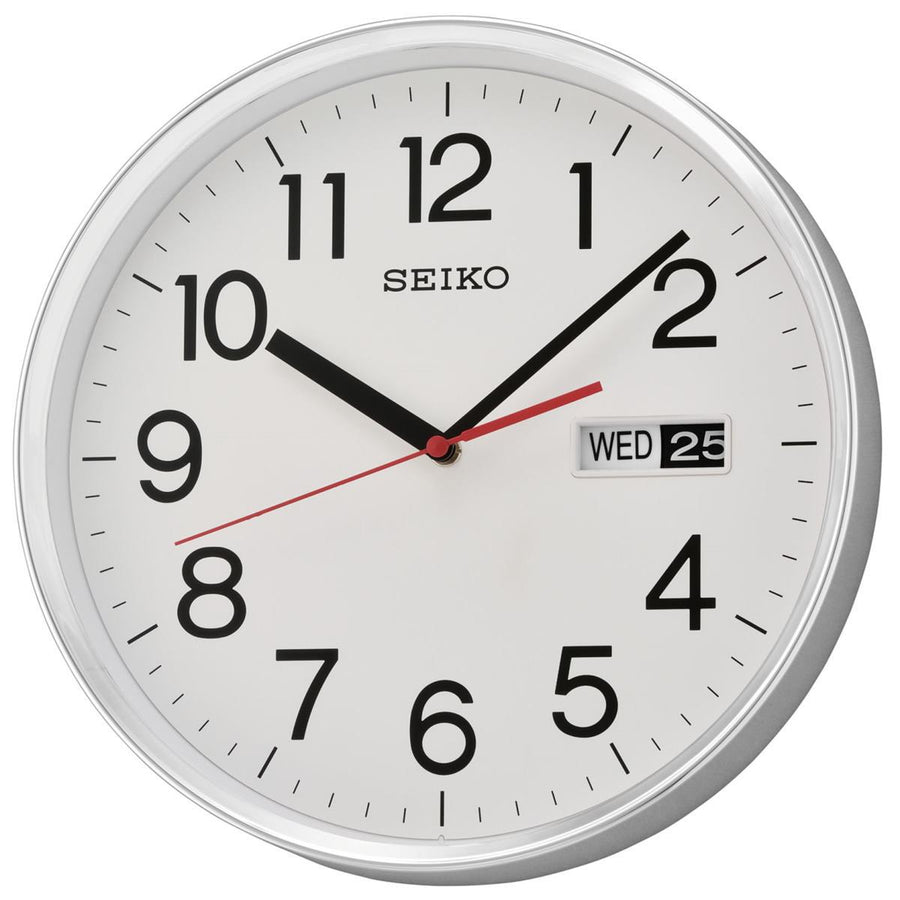 Seiko Ridley Day Date Calendar Wall Clock 31cm QXF104-S 1
