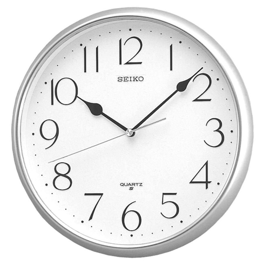 Seiko Rockwell Silver Wall Clock 28cm QXA001-S 1