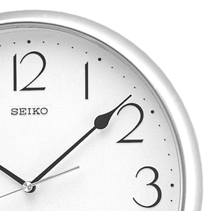 Seiko Rockwell Silver Wall Clock 28cm QXA001-S 2