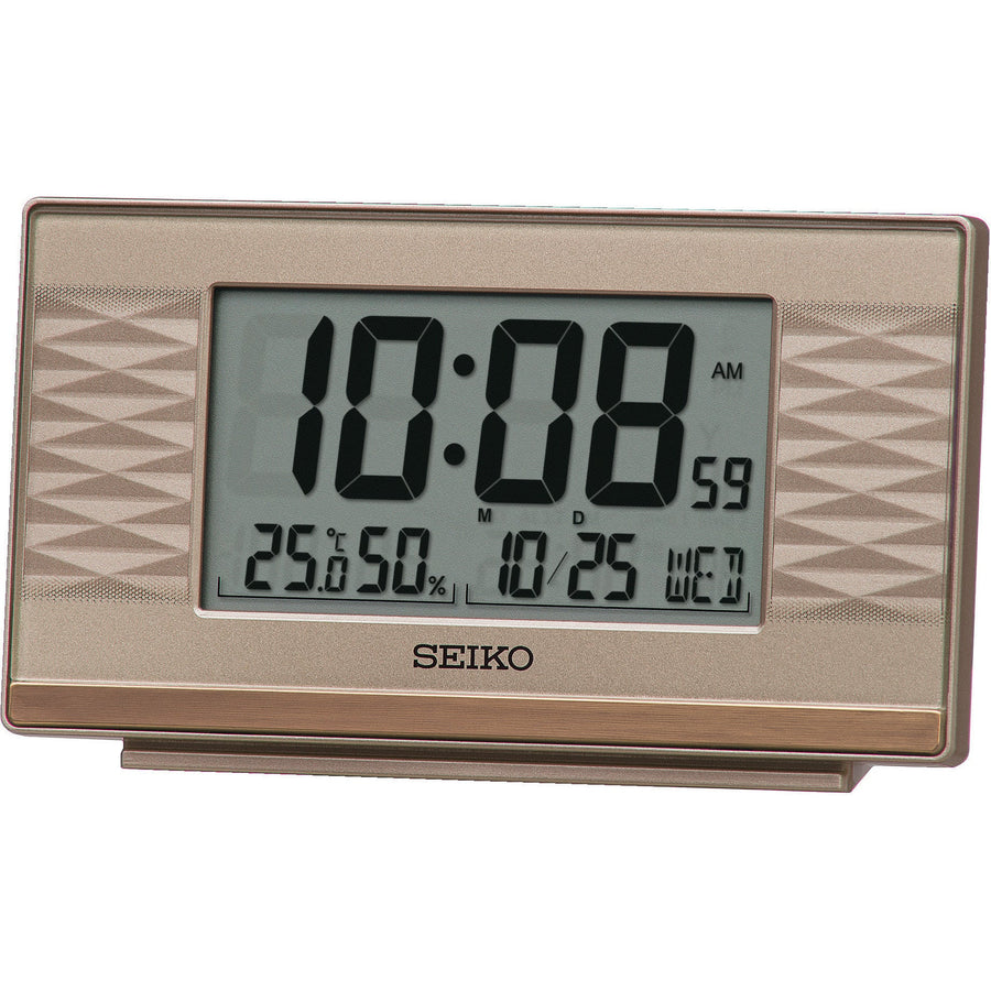 Seiko Sasha LCD Digital Alarm Clock Pink 14cm QHL094-P 1