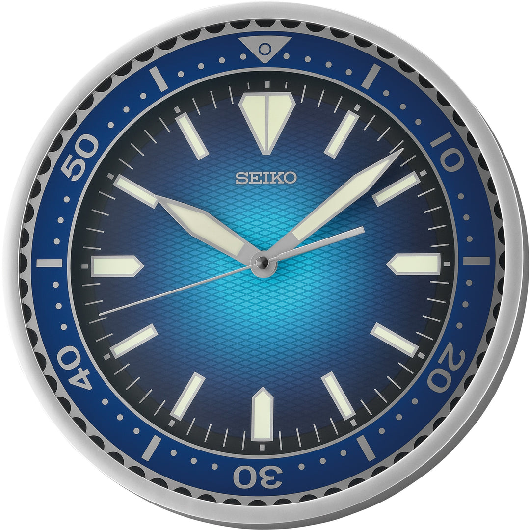 Seiko Skye Watch Face Wall Clock Blue 30cm QXA791-A 1
