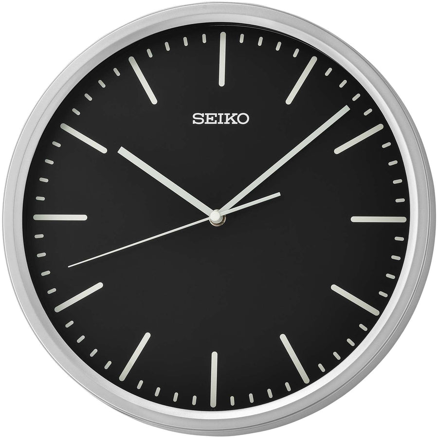 Seiko Soren Wall Clock Silver Black 31cm QHA009-S 1