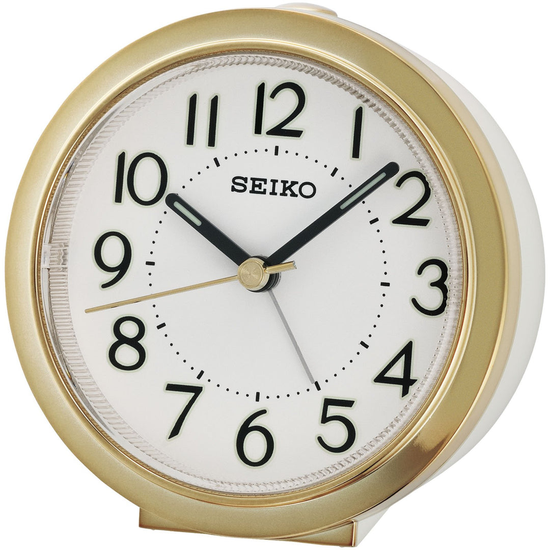 Seiko Thompson Alarm Clock Gold 9cm QHE146-G 1