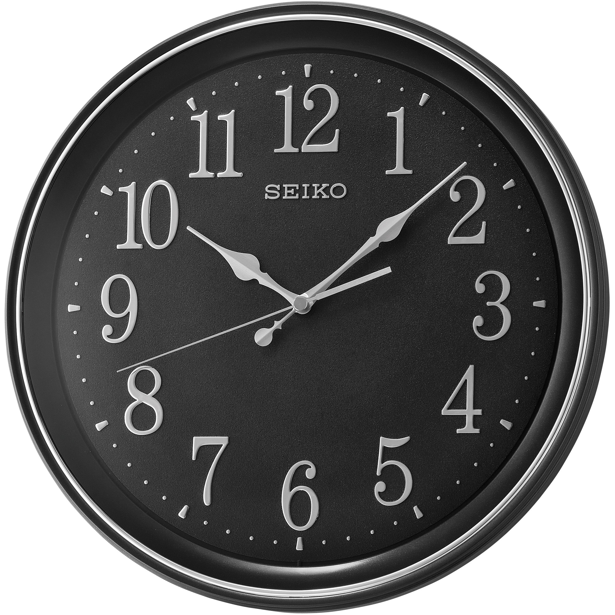 Buy Seiko Vickie Wall Clock Black 34cm Online – Oh Clocks