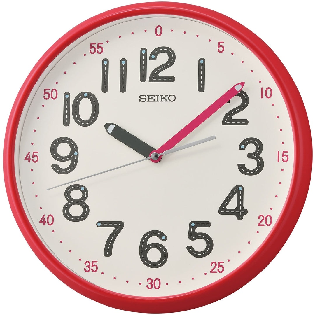 Seiko Vinnie Doodle Wall Clock Red 31cm QXA793-R 1
