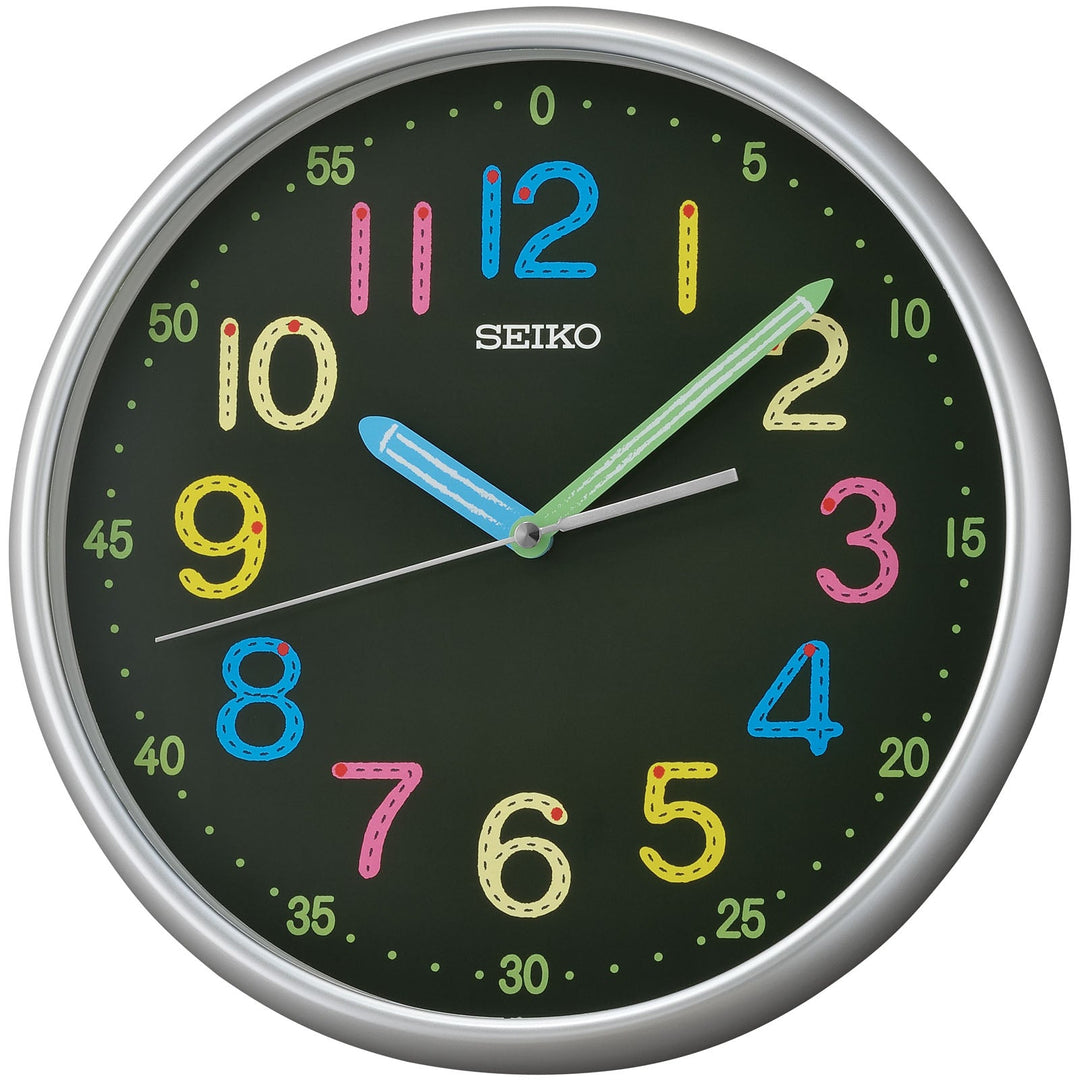 Seiko Vinnie Doodle Wall Clock Silver 31cm QXA793-S 1