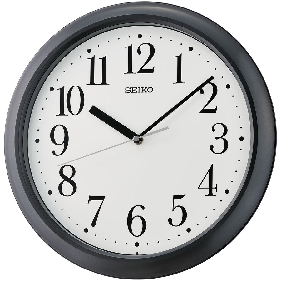 Seiko Wilson Wall Clock Metallic Black 33cm QXA787-K 1