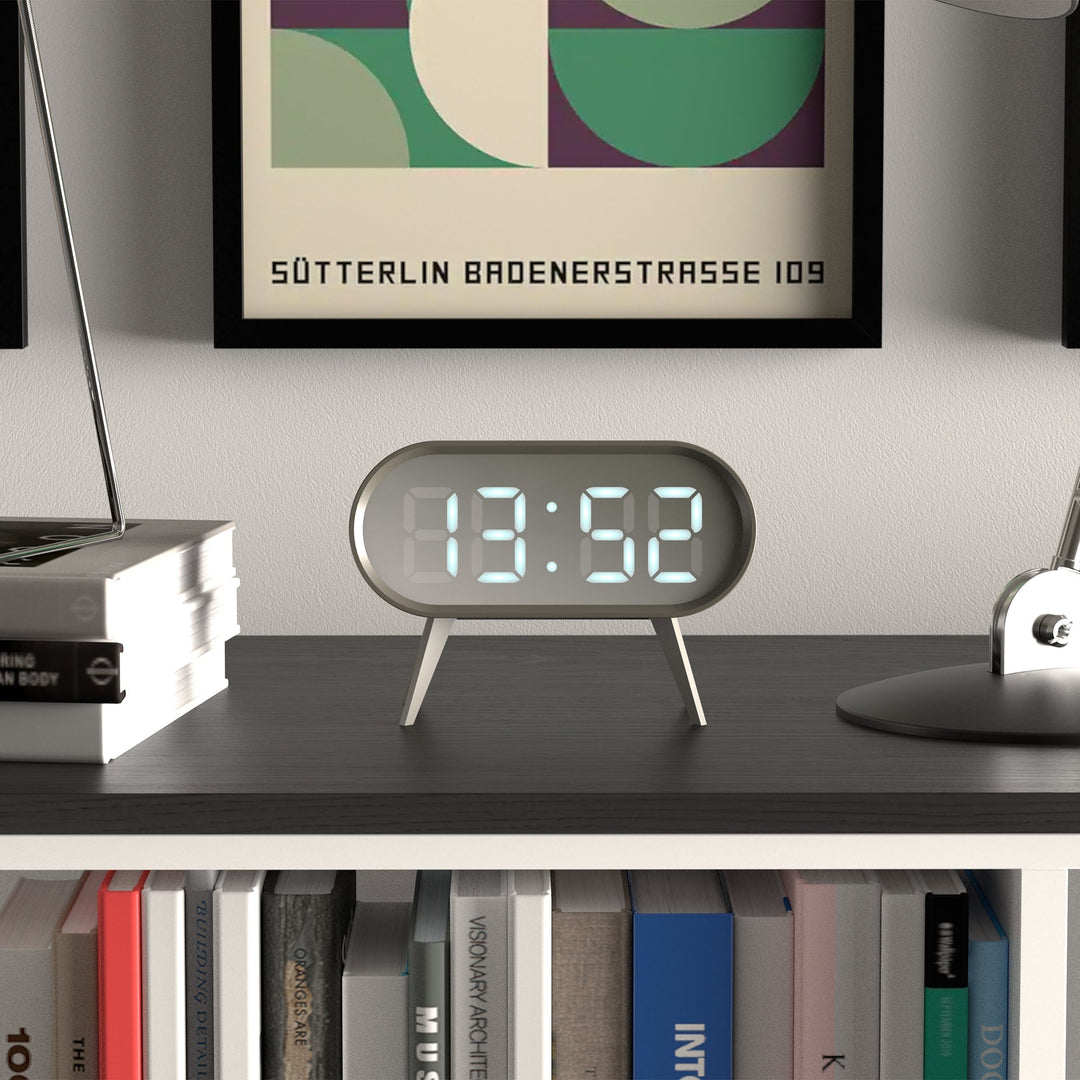 Space Hotel Cyborg Digital LED Alarm Clock Grey 14cm NGSH-CYBO-S1-GY 7