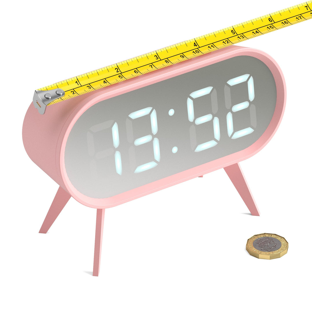 Pink Led Clock Buy Space Hotel Cyborg Digital LED Alarm Clock Pink 14cm Online – Oh Clocks