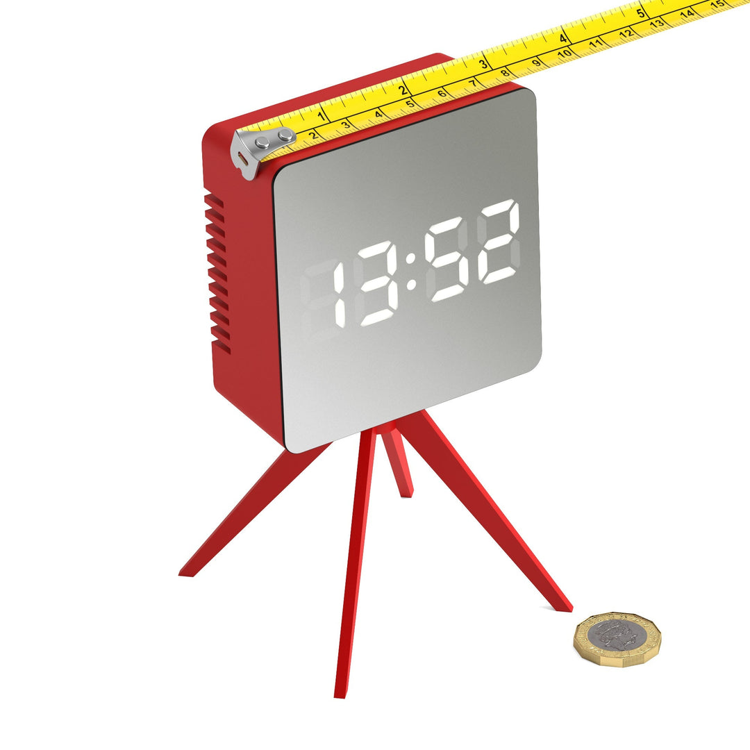 Space Hotel Droid Digital LED Alarm Clock Red and Silver 15cm NGSH-DROI-S1-FER 4