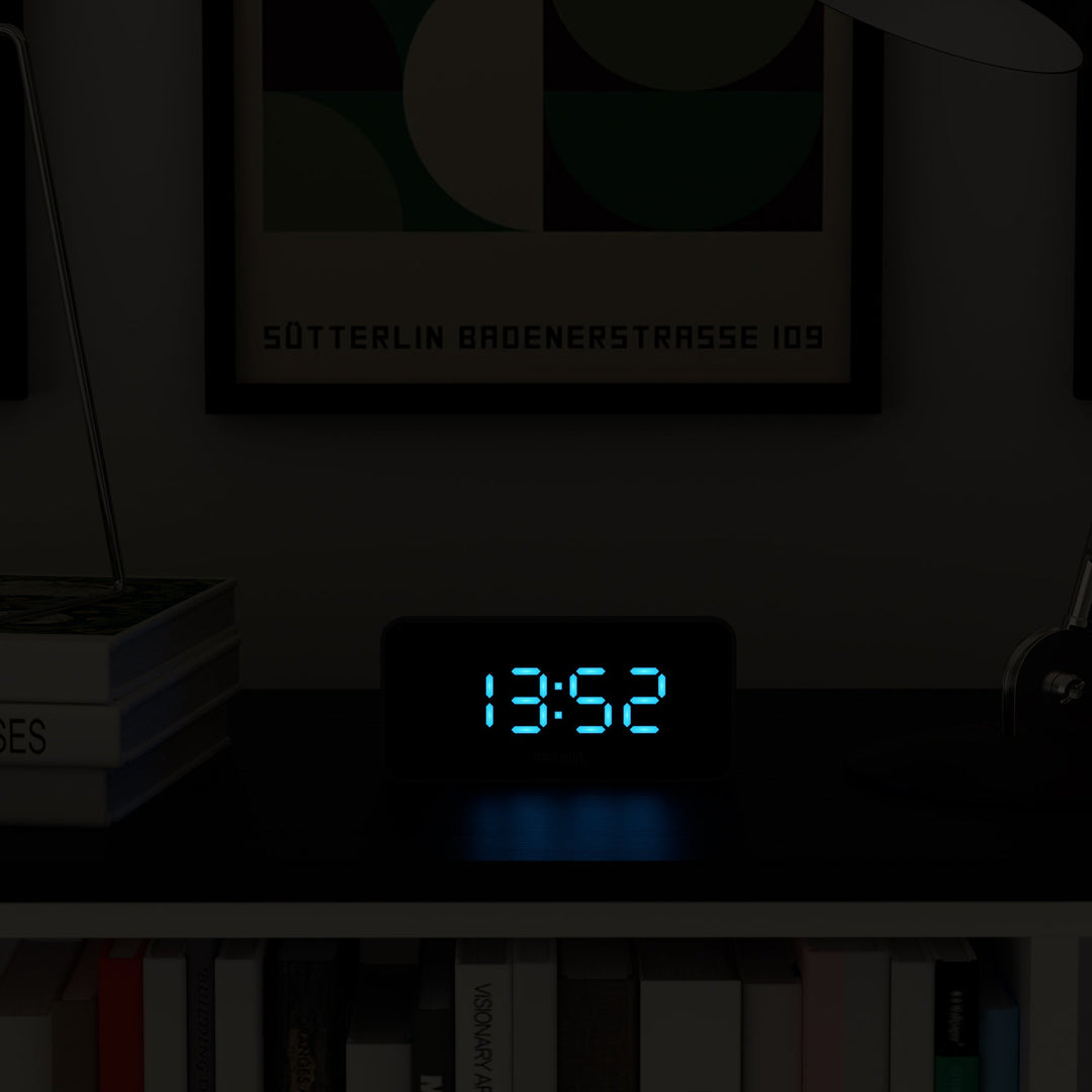 Space Hotel Hypertron Digital LED Alarm Clock Black and Blue 13cm NGSH-HYPE-BL1-K 6