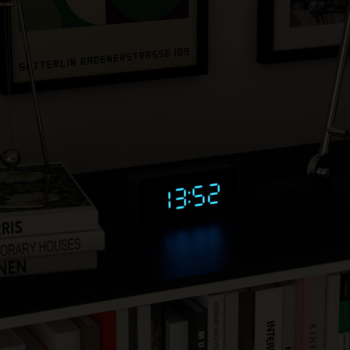 Space Hotel Hypertron Digital LED Alarm Clock Black and Blue 13cm NGSH-HYPE-BL1-K 8