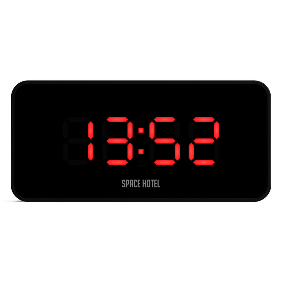 Space Hotel Hypertron Digital LED Alarm Clock Black and Red 13cm NGSH-HYPE-R1-K 1