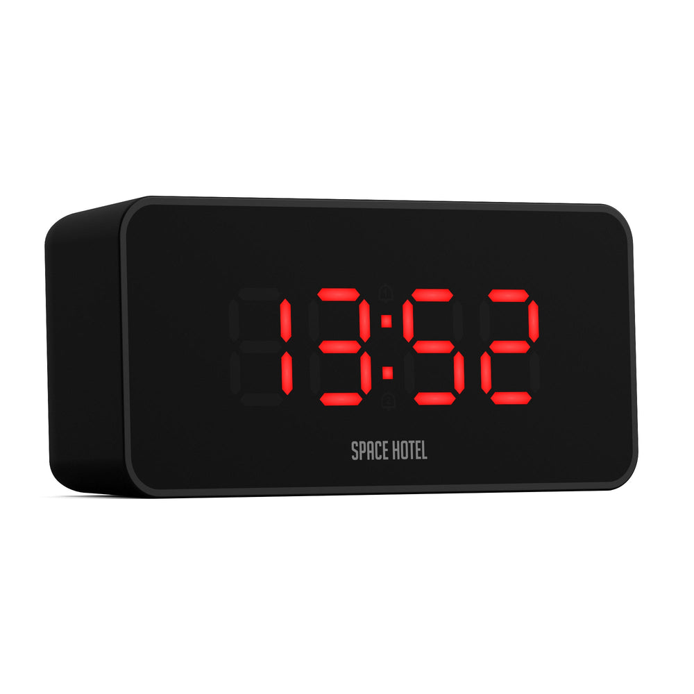 Space Hotel Hypertron Digital LED Alarm Clock Black and Red 13cm NGSH-HYPE-R1-K 2