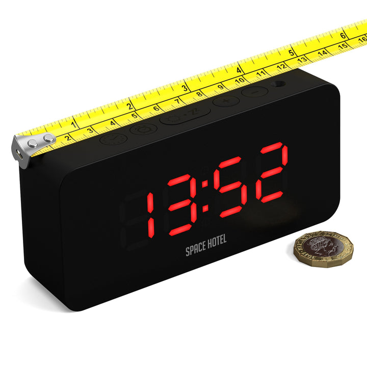 Space Hotel Hypertron Digital LED Alarm Clock Black and Red 13cm NGSH-HYPE-R1-K 4