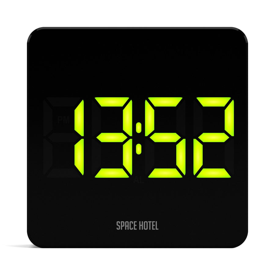 Space Hotel Orbatron Digital LED Alarm Clock Black and Green 10cm NGSH-ORB-G1-K 1