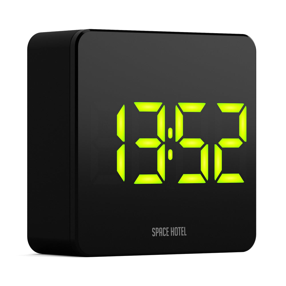 Space Hotel Orbatron Digital LED Alarm Clock Black and Green 10cm NGSH-ORB-G1-K 2