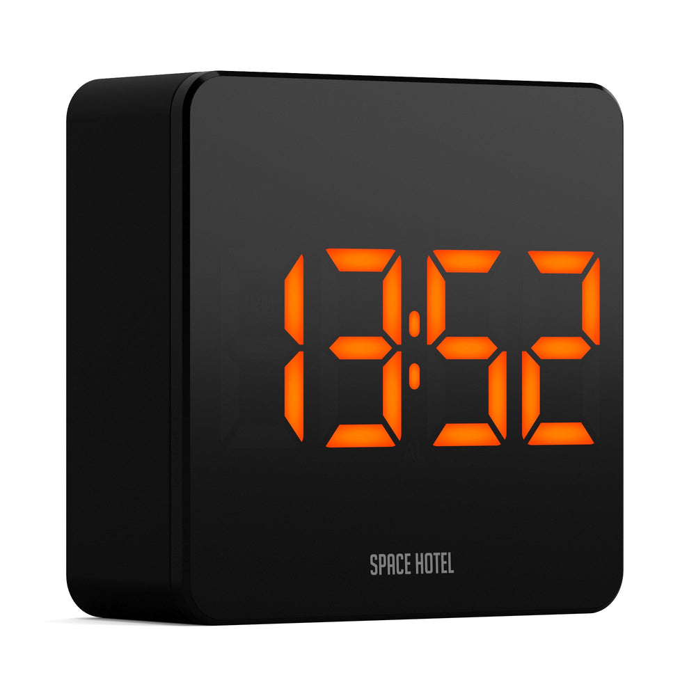 Space Hotel Orbatron Digital LED Alarm Clock Black and Orange 10cm NGSH-ORB-O1-K 2